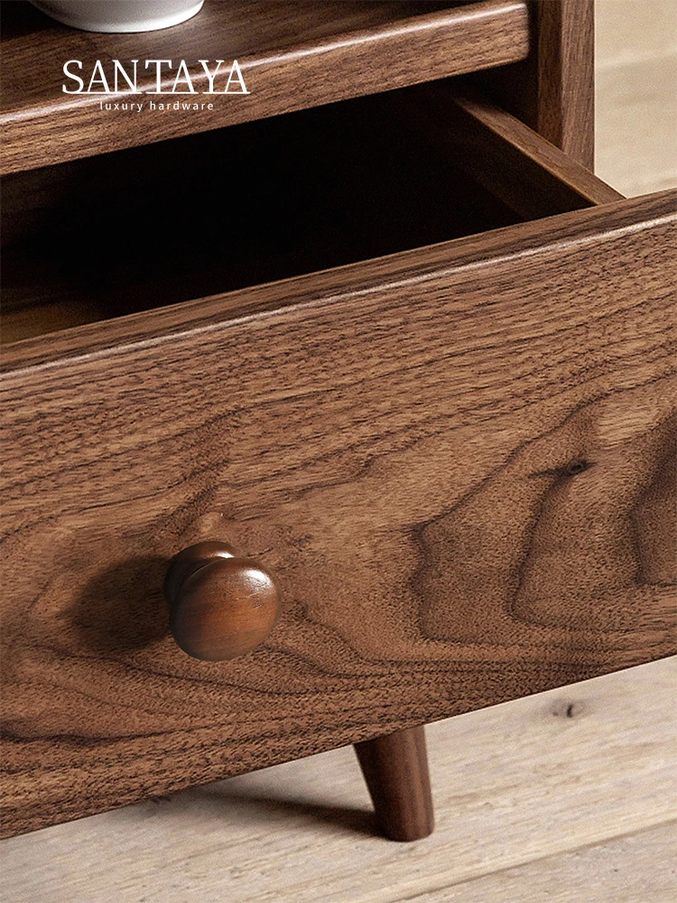 T bar Drawer Knob Cupboard Long Pulls Kitchen Cabinet Handle Furniture Decorate Pulls and Knob Santaya Nordic Walnut Wood Handle furniture handles,kitchen door handles,ball lever knob