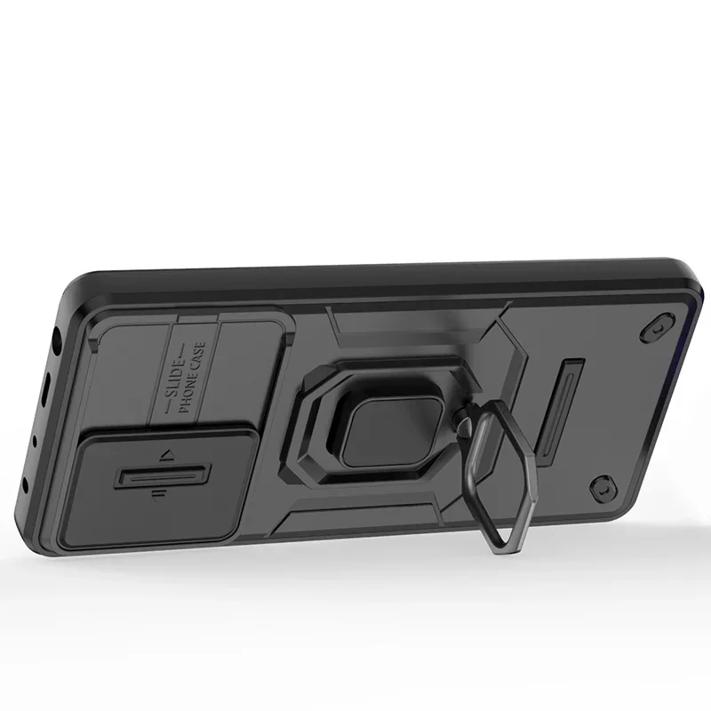 Camera Slide Case with Ring Grip Back Cover