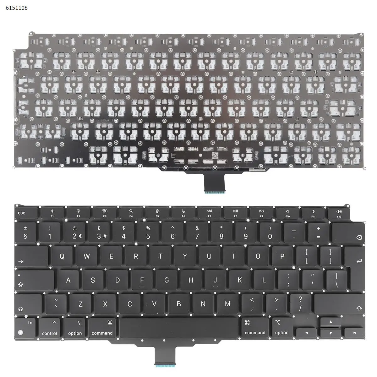 Tastiera Per Laptop Uk Per Apple Macbook Pro A2337 Black Senza Retroilluminazione