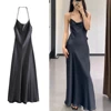 TAOP&ZA Women's 2025 Spring New Sexy Backless Slim Satin Lingerie Dress 8937361 1