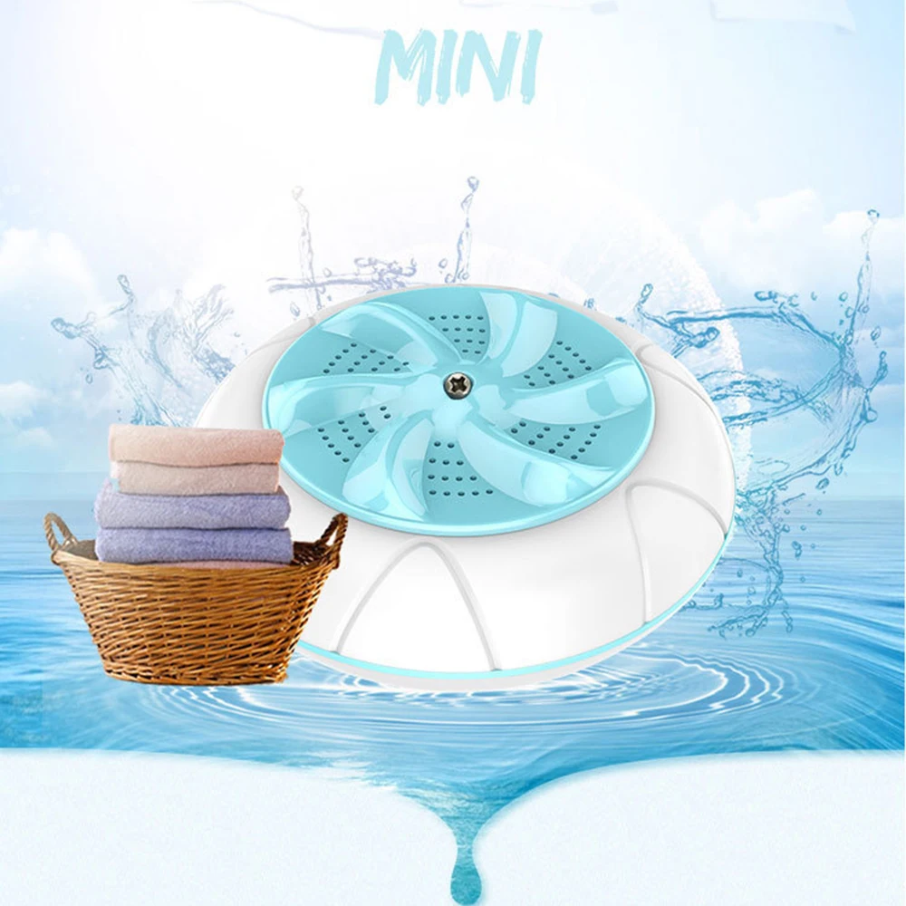 

Mini Turbo Washing Machine USB Rotating Portable Turbine Laundry Machine For Socks Underwear Wash Dishes For Home Business Trip