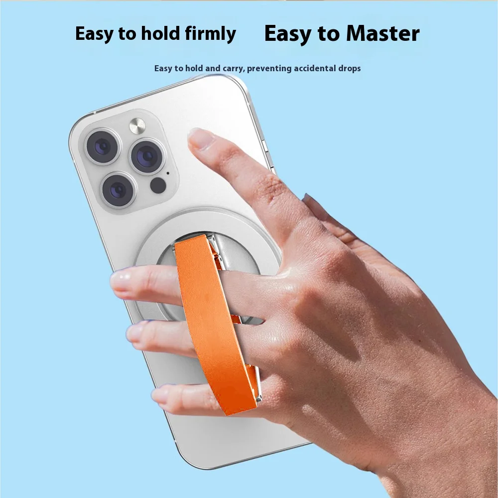 Magnetic Universal Phone Stand and Grip Holder with Hand Strap