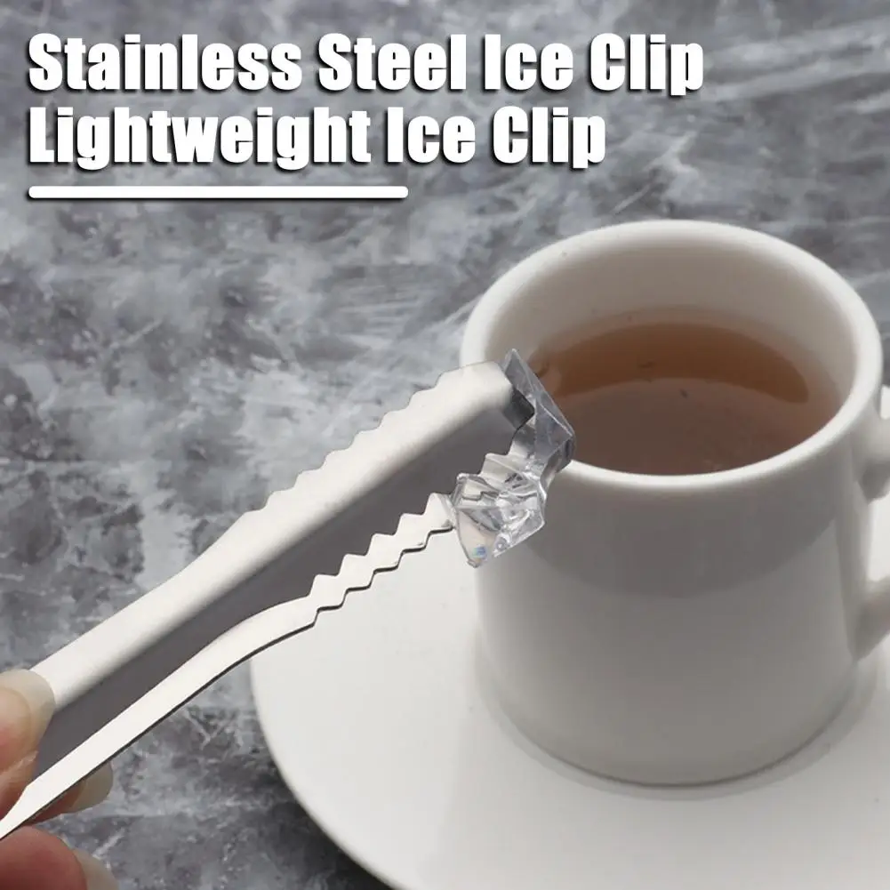 Stainless Steel Ice Clip Stainless Steel Tongs Set for Bbq Salad Serving Ice Handling Lightweight Utensils with Plastic Handles
