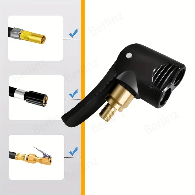 Tire Inflatable Chuck 2-in-1 Function American French Tire Nozzle Inflatable Treasure Conversion Chew For Car Motorcycle 5