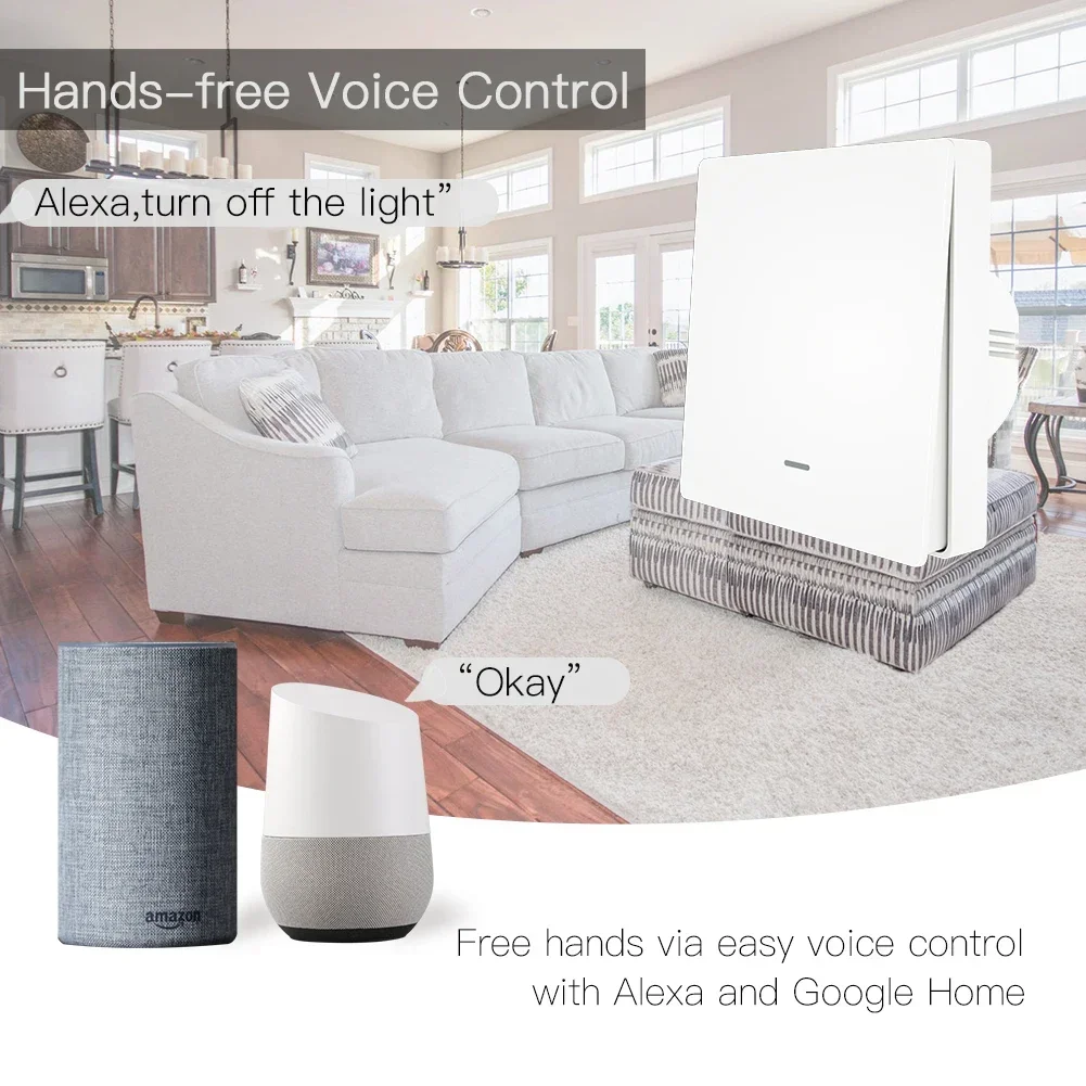 WiFi Smart Wall Light Switch RF433 Push Button Transmitter Smart life Tuya App Remote Control Works with Alexa Google Home smart switch smart universal remote control wireless remote controller smart ir remote control bluetooth voice remote control