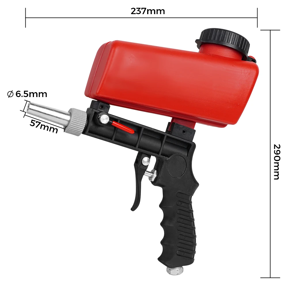 Adjustable Sandblasting Gun 90 Psi Portable Sand Blaster Paint Spray Machine Gravity Pneumatic Small Handheld Blasting Gun Set air sand blasting guns