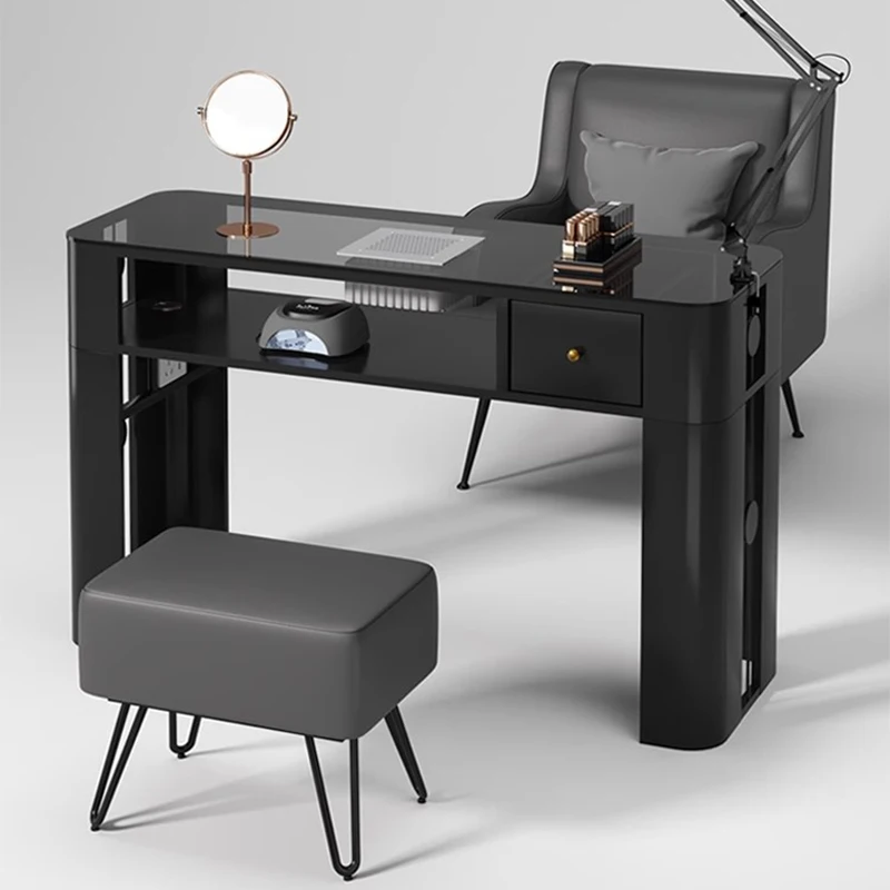 Luxury Professional Nail Table Beauty Modern Cleaner Dressing Nail Table Makeup White Tavolo Manicure Salon Furniture Bl50Nt