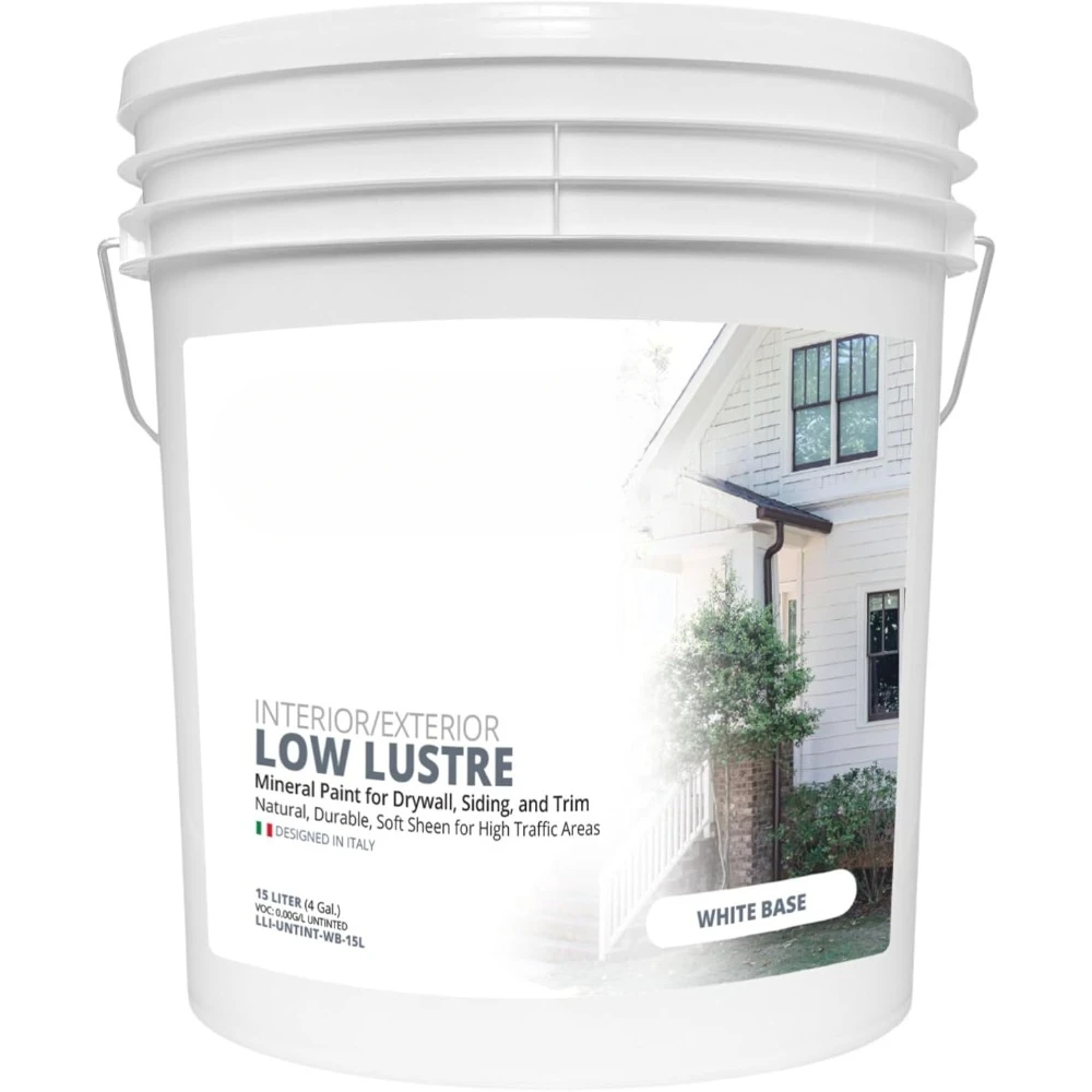 Low Lustre Interior/Exterior, Mineral-Based Paint (Galleria White) 15L