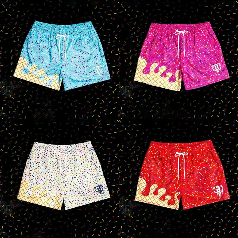 2025 New Summer Men Basketball Shorts Men's Sweatpants Gyms Loose Shorts Quick Dry Outdoor Sports Shorts Oversized Mesh Shorts
