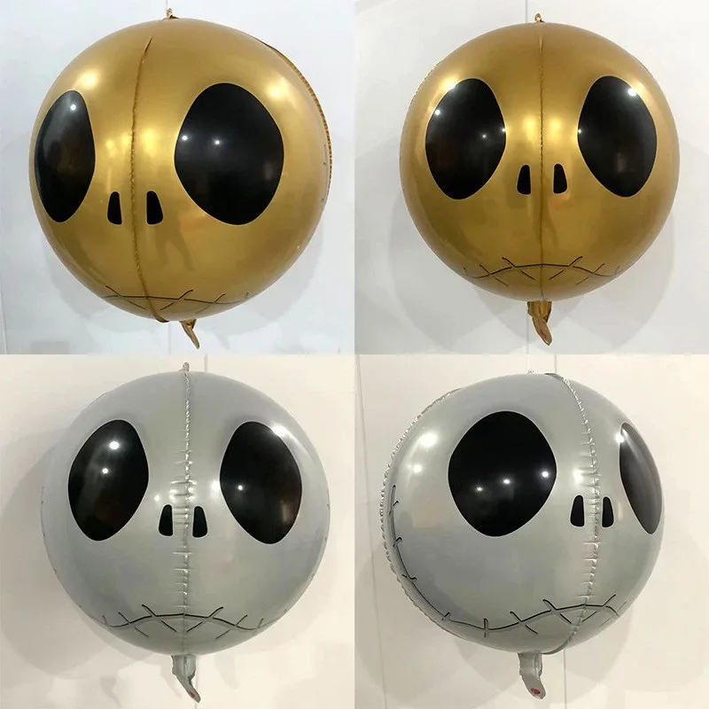

20pcs 4D Round Skull Foil Helium Balloons Halloween Pirate Air pirate Theme Halloween Decoration Supplies Kids Toys