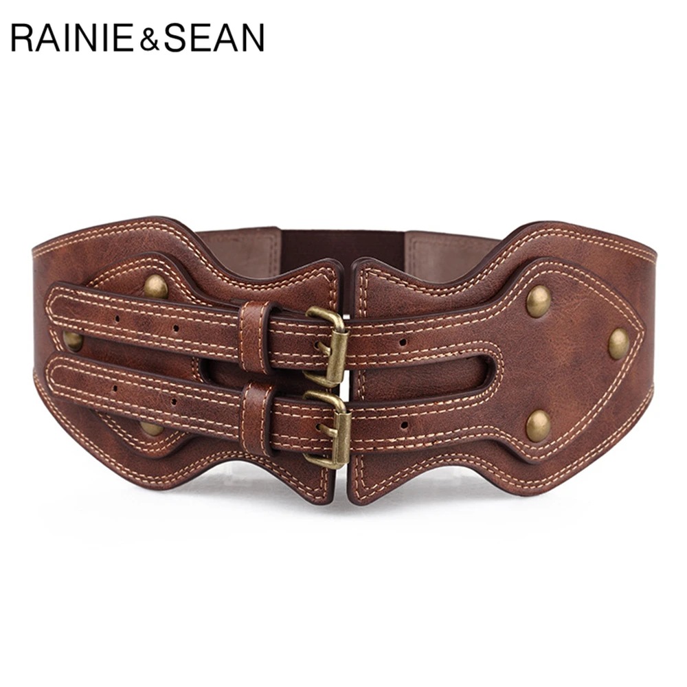Brown Leather Corset, Brown Corset Belt, Belts Cummerbunds
