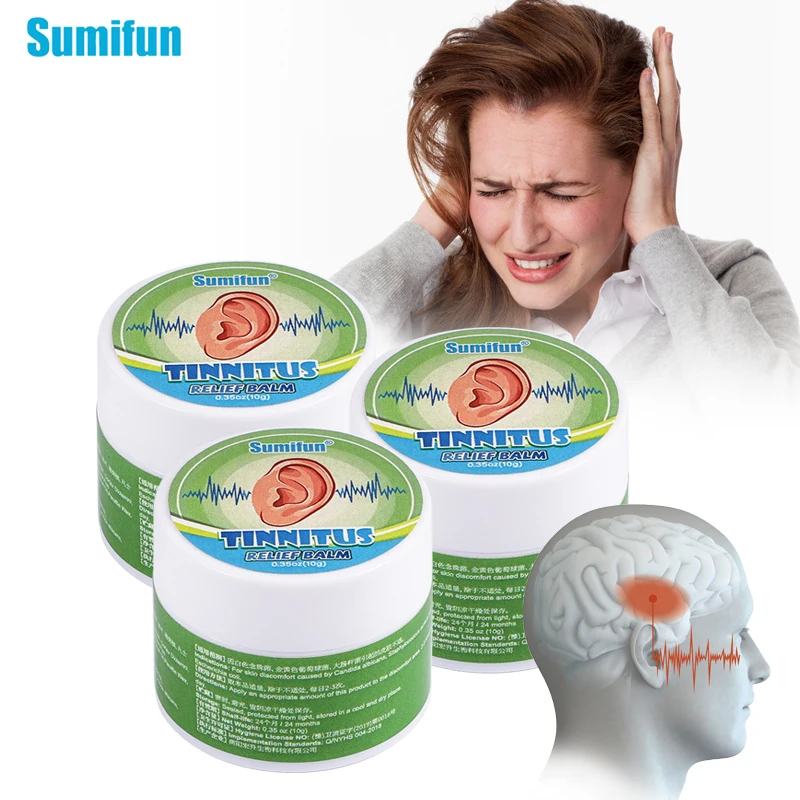 

1/3Pcs Sumifun Tinnitus Care Cream Treat Deaf Ear Tingling Pain Relief Ointment Headache Prevent Hearing Loss Medical Plaster