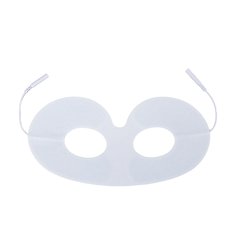 Electrode Pads Non Woven Self Adhesive EMS Eye Mask Cover Tens For Electronic Pulse Therapy Massager With Plug Hole