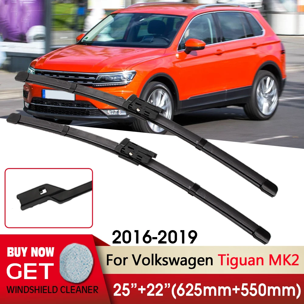 

Car Wiper Front Wiper Blades 25"+22" For Volkswagen Tiguan MK2 L 2016 2017 2018 2019 Front Windscreen Wipers Auto Accessories