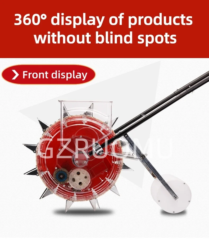 Drum Type Seeder Hand Push Multi Function Sowing Machine For Corn Peanut Soybean