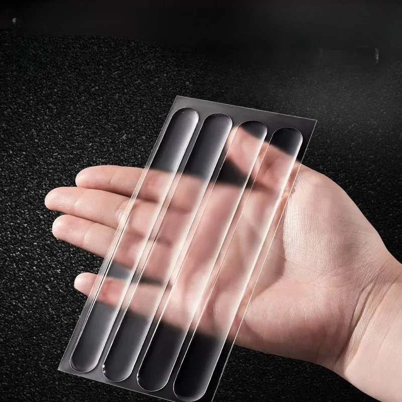 Invisible Self adhesive Silicone Door Stopper Cabinet Bumpers Wall Protector Furniture Refrigerator Anti-crash Pad
