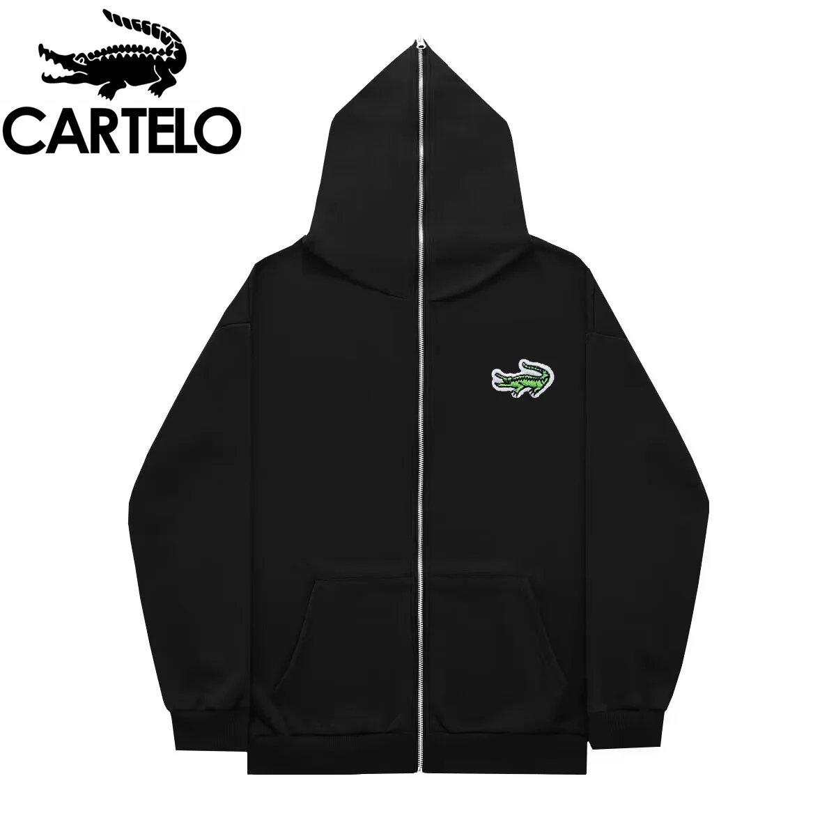 embroidered cartelo sportswear men s hoodie casual suit 2022 spring new men s jacket trousers two piece hip hop street clothing Y2K Zipper Retro Couple Hip Hop Hoodies Fashion CARTELO Sweatshirt Loose Oversized Harajuk High Street Men's Women's Streetwear