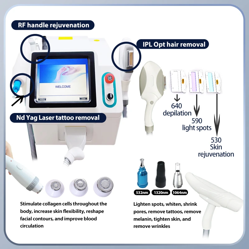 OPTLaserRf3in1Newest2023DiodesPortablePainlessIplPermanent