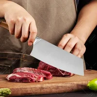 Professional มีดครัวญี่ปุ่นมีด Santoku สแตนเลสเนื้อปลาหั่น Meat Cleaver มีดเชฟเครื่องมือทําอาหาร 2