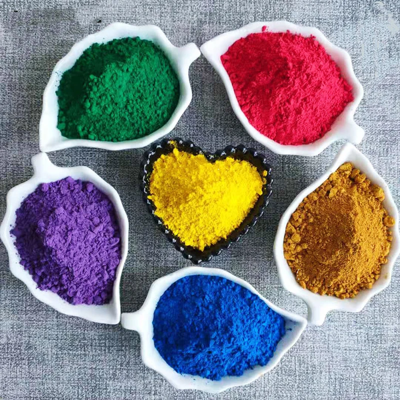 Concrete Coloring Agent, Iron Oxide Pigment, Rubber