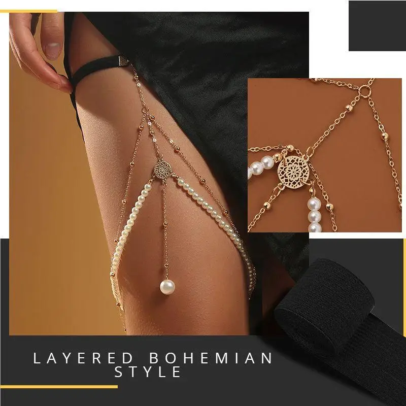 Glamorous Thigh Chain Jewelry Stretch snake long women's leg chain multi-layered chain women's body accessories accessories