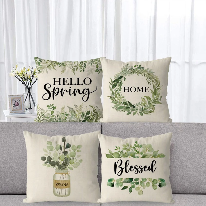 

Весенние наволочки для подушек, наволочки для домашнего дивана, декоративные подушки, искусственная наволочка