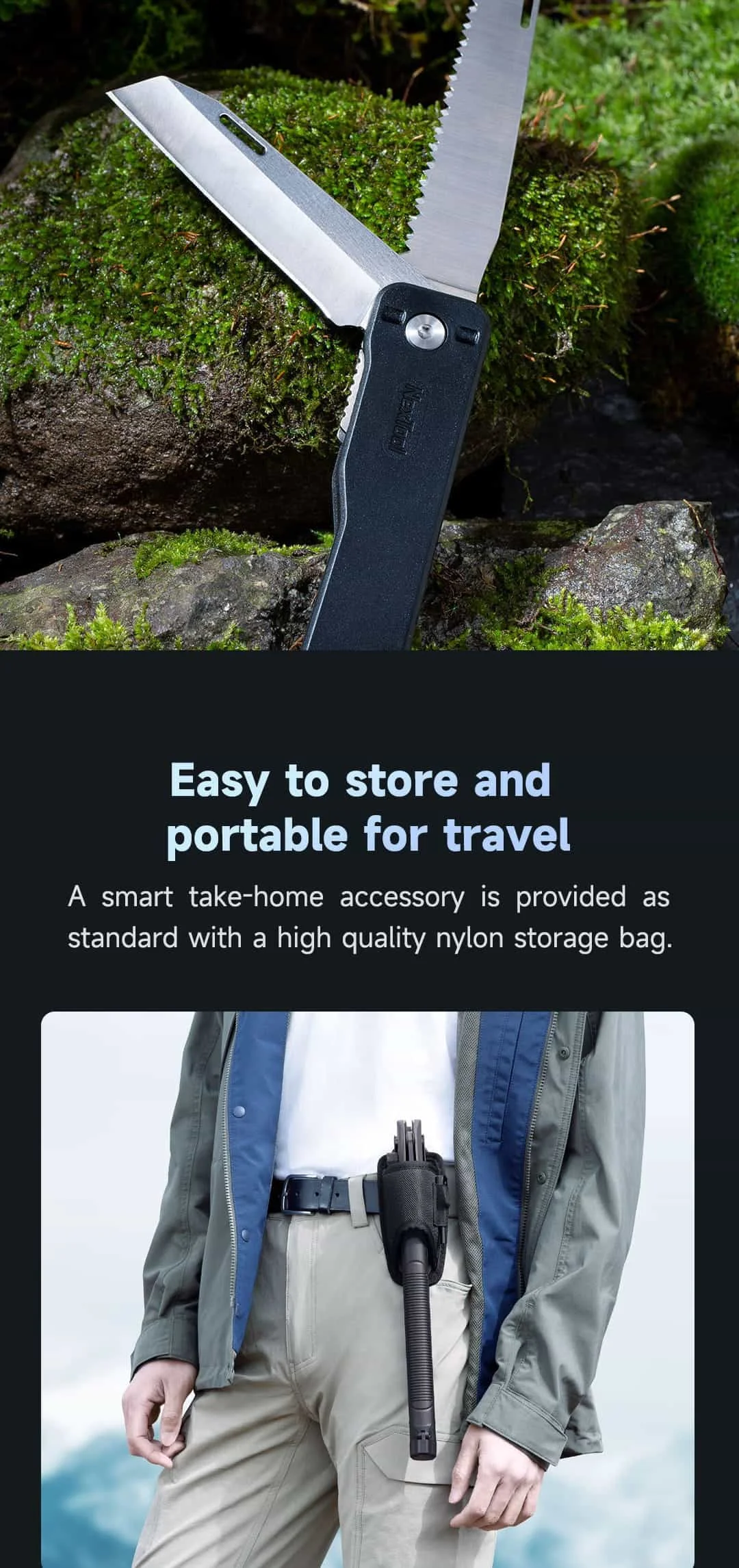 NexTool Outdoor Multifunctional Shovel 7 in 1 Multitool Camping