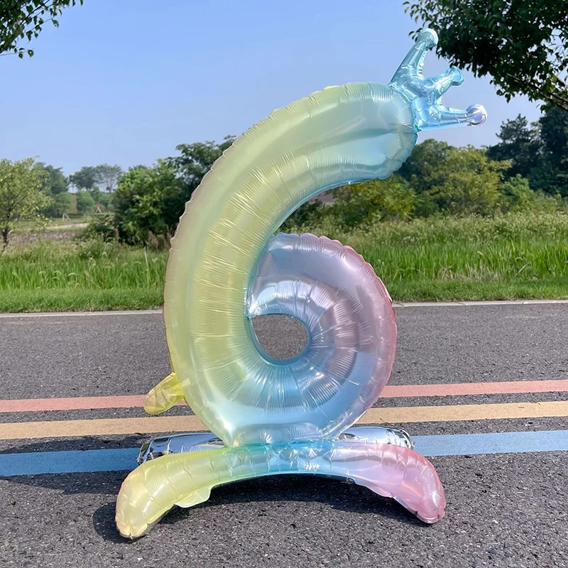 32 Zoll Farbverlauf folie stehend großen Ballon mit Krone bunte digitale 0-9 Ballon Kinder Geburtstag Baby party Hochzeit DIY Party – Detail 9