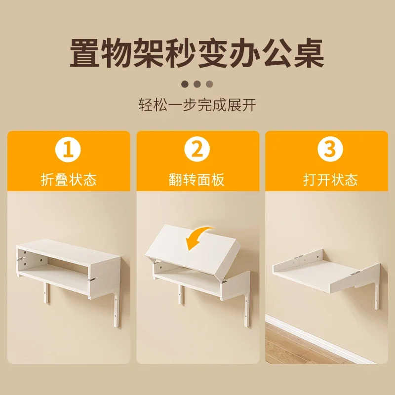 Laptop Computer Desk Bedroom Writing Folding Table Wall Computer Desks Mini Decorate Mesa Ordenador Office Furniture