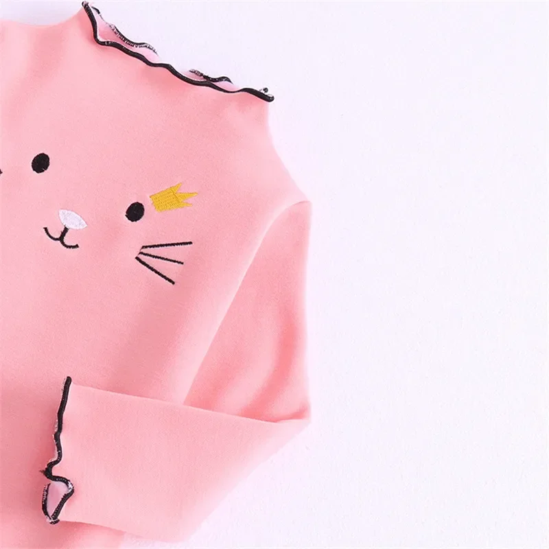 Kids Sweatershirts Baby Girls Sweater Kids Boys Tee Shirts For Children Clothing Spring Summer Basic Tshirt Long Sleeve Cartoon Cat Sweatershirt