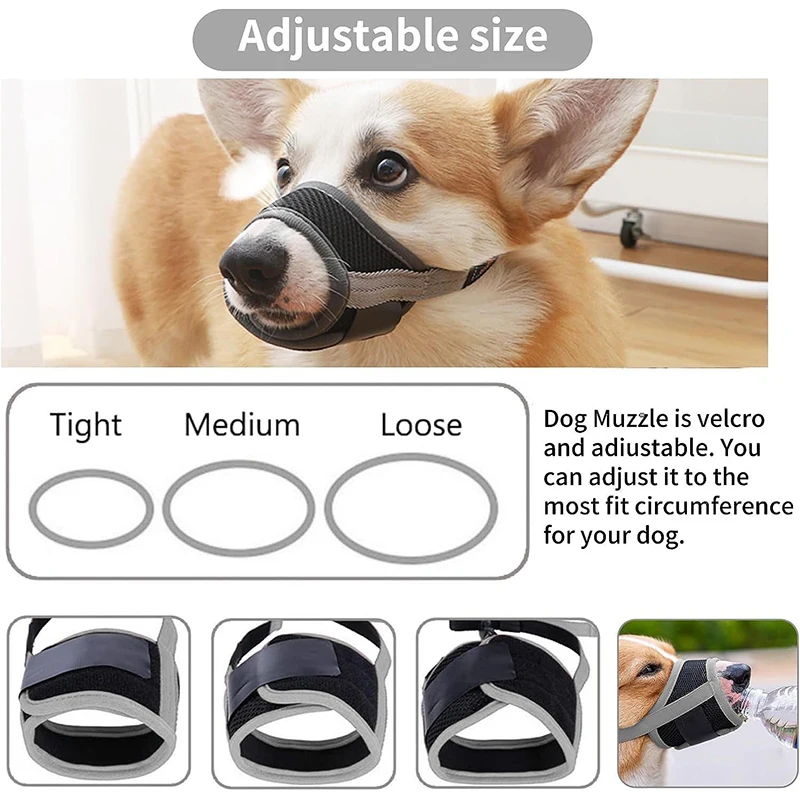 Breathable Mesh Puppy Big Dog Muzzle Prevent Biting Barking Pet Accessories Small Medium Large Dogs Corgi mascotas Supplies