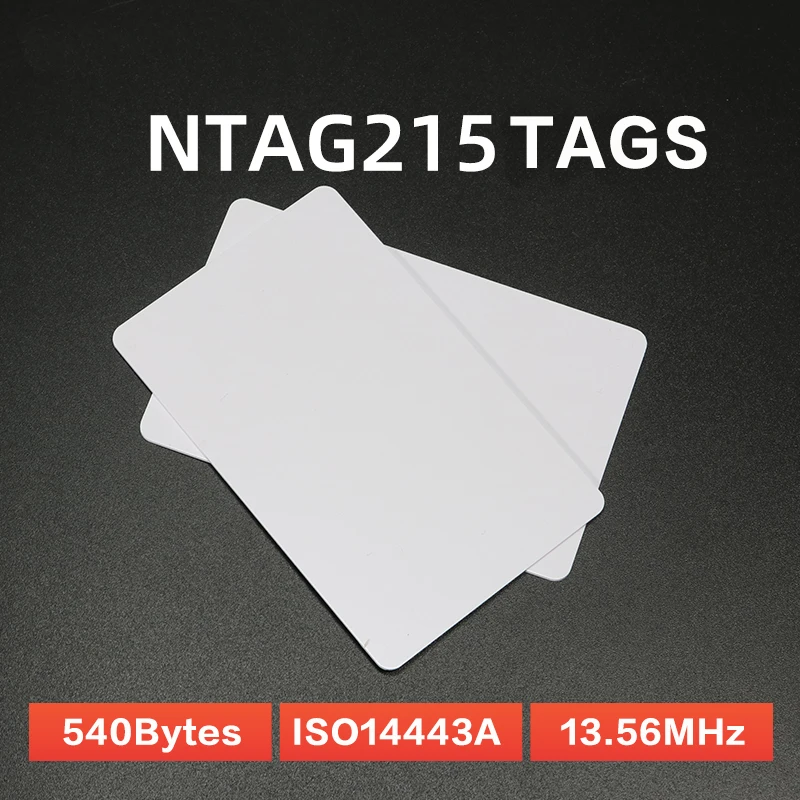 Scheda In Pvc Nfc Nxp Ntag215 Iso14443A 13.56Mhz Rfid Hf Smart Electronic Tag 540Byte Ic Card 20Pcs Etichetta Elettronica Nfc