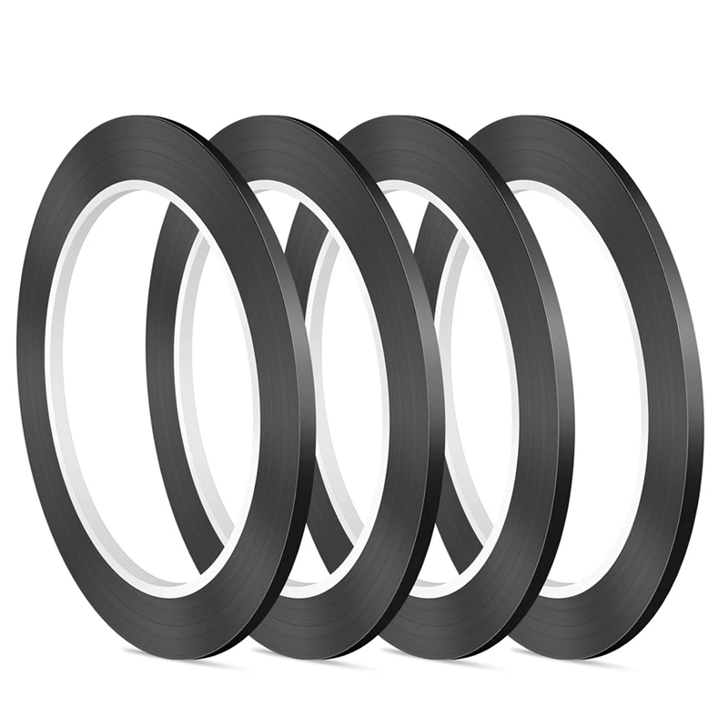 

4 шт. ленты для белой доски, черная полосатая лента, полосатая лента шириной 3 мм, для классной комнаты, для демонстрации конференций (ПЭТ)