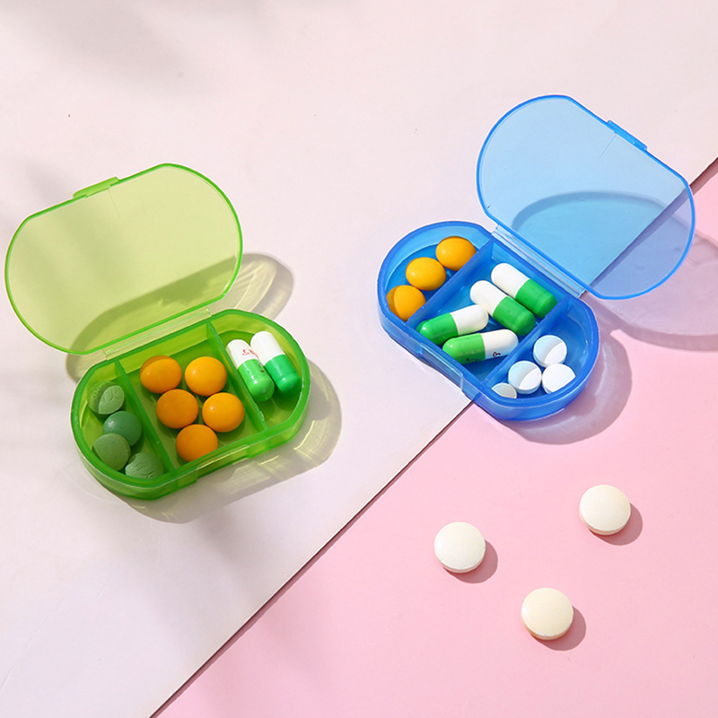 3 Grids Pill Box Mini Pill Case Tablet Pill Organizer Case Dispenser Travel Tablet Holder Container Medicine Drug Storage Box