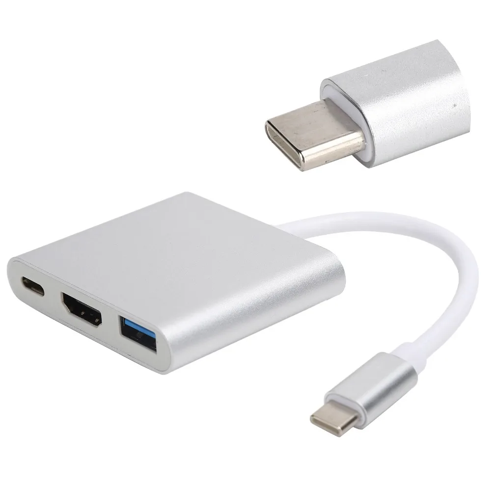 타입C to HD 호환 USB PD 3 in 1 타입-C 허브 USB3.0 & PD 100W 4K 출력 타입C 도킹 스테이션 USB C 멀티포트 어댑터