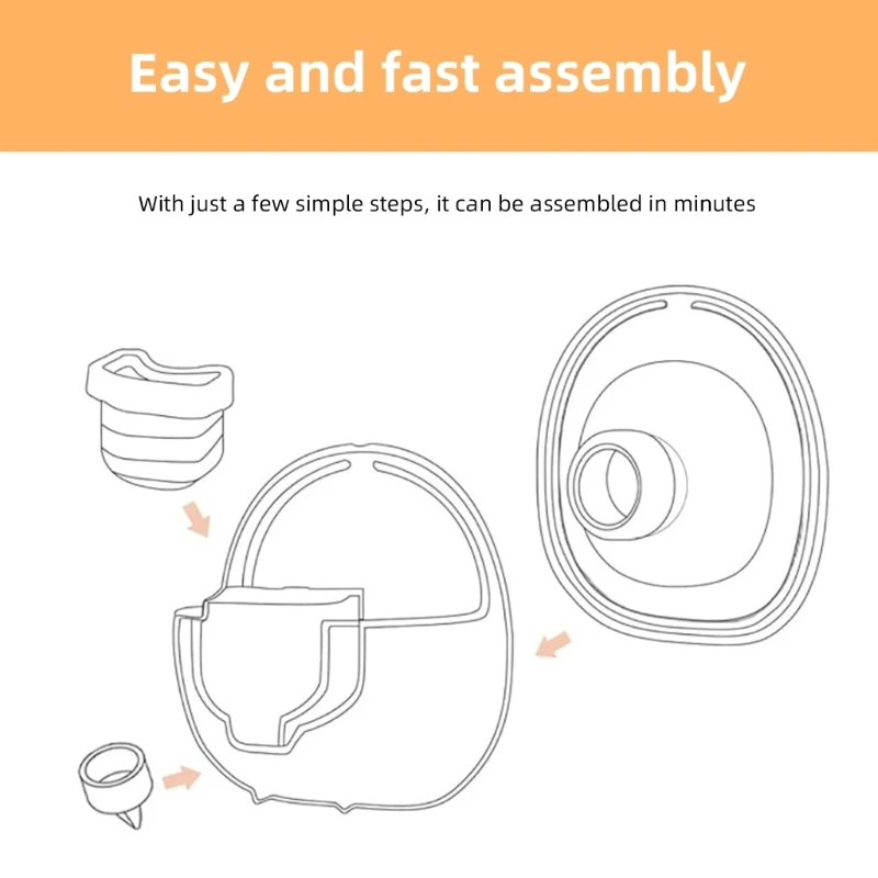 5in1 Flange & Silicone Diaphragm & Milk Collector Duckbill Valves Horn for S21 S18 Electric Breast Pumps Accessories Replacement 5