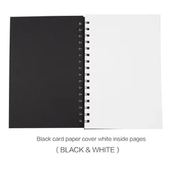 Retro Kraft Paper Sketchbook - Blank Doodle & Note Diary (Black  White)