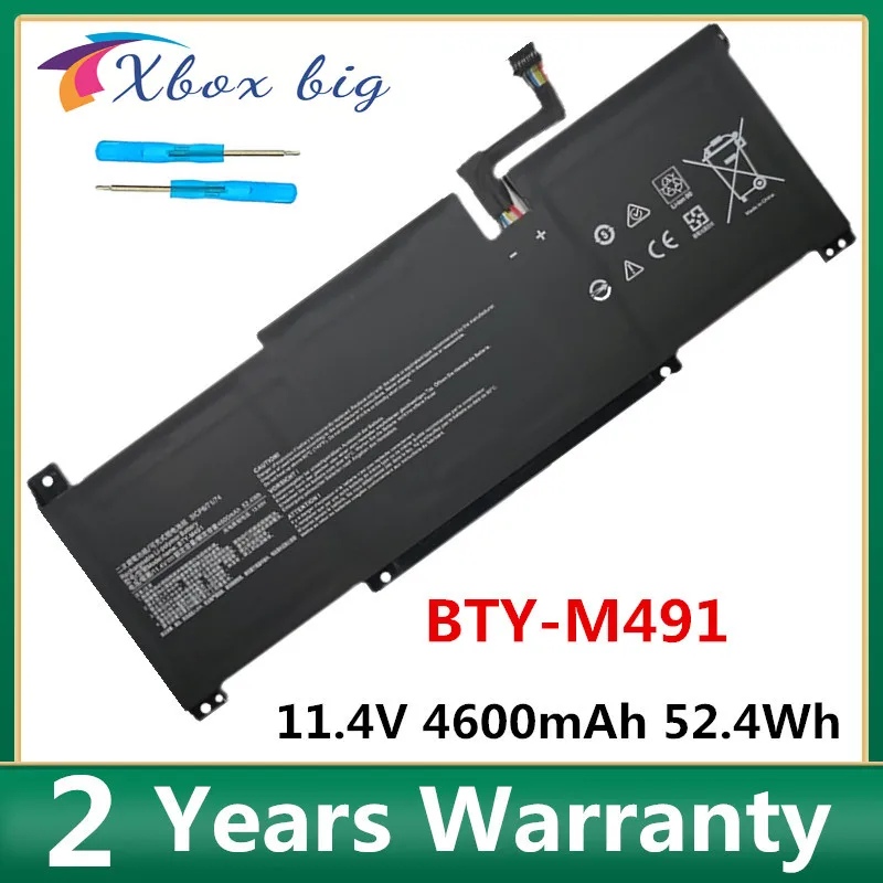 

BTY-M491 Laptop Battery For MSI Modern 15 A10RB Laptop Batteries Notebook Battery 11.4V 4600mAh 3ICP6/71/74