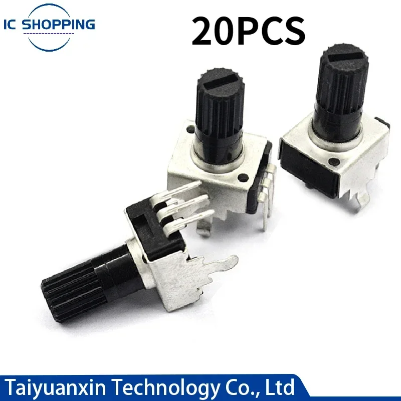20PCS Adjustable Resistance Potentiometer RV09 1K-100K 102-503 Vertical 12.5mm Handle Length adjustable resistor