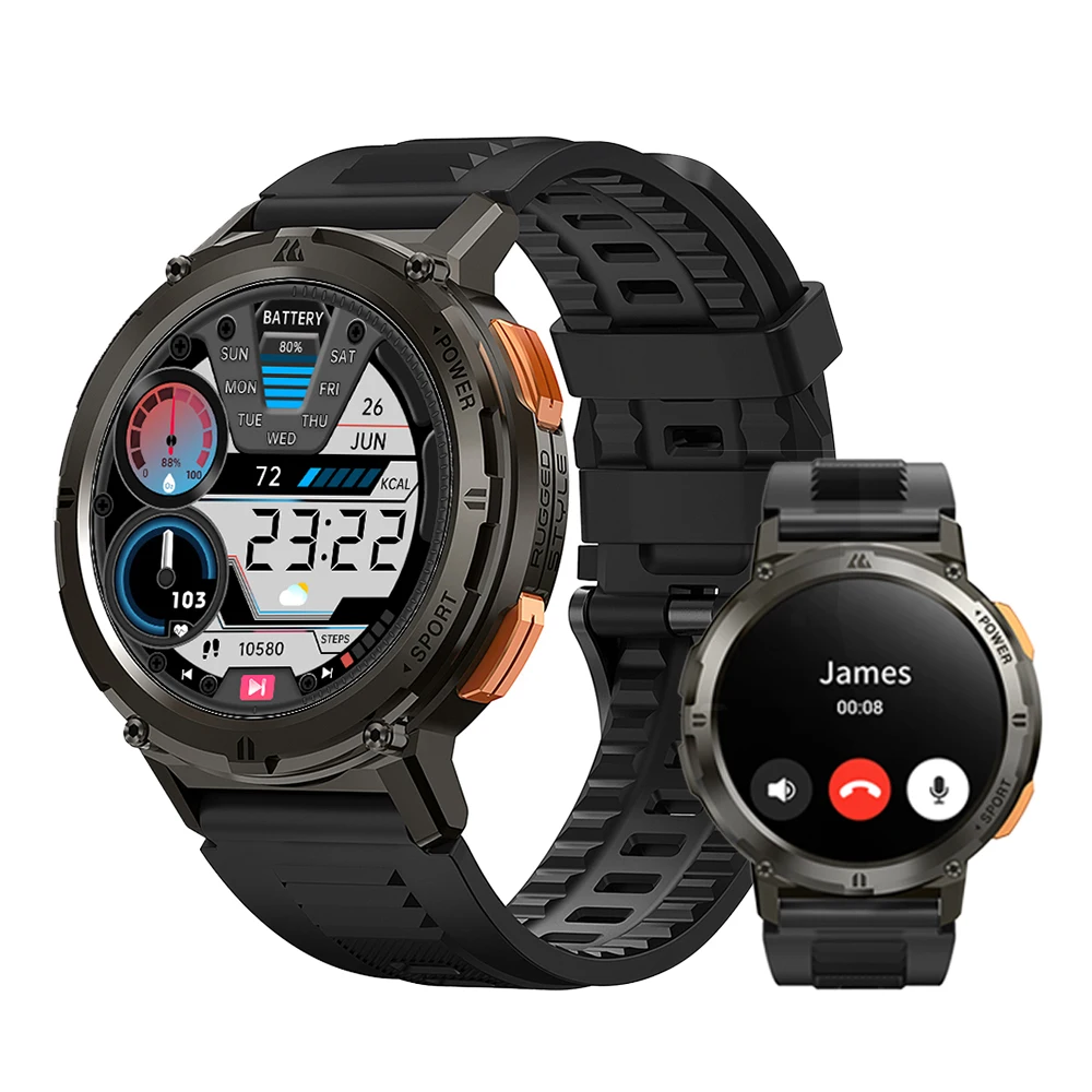 Smart Watch Original KOSPET TANK T2 Smartwatches For Men Digital Fitness 5ATM Waterproof