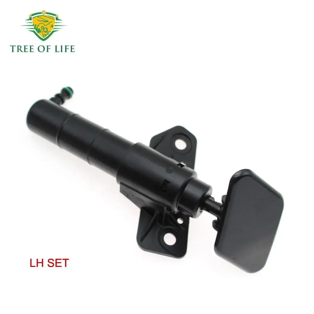 MEXWLOP Koplampsproeier sproeier dop for voorbumper, for Kia, Sportage KX4 SL 2010 2011 2012 2013 2014 98675-3U001 koplampreinigingsspraykap(Black CAP SET
