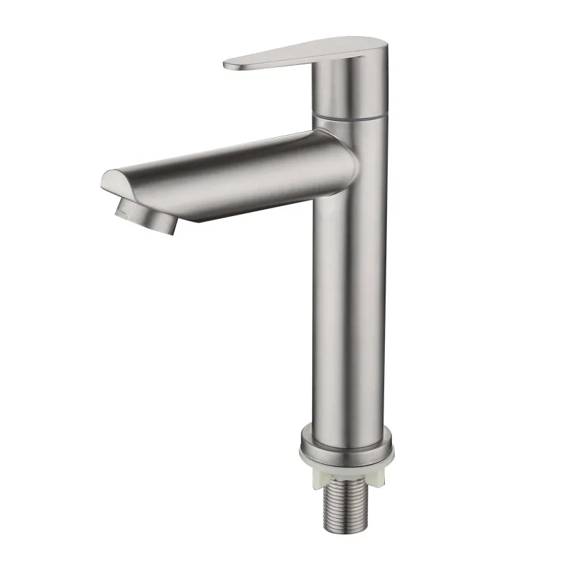 

304 Stainless Steel Single Cold Washbasin Faucet Bathroom Washbasin Table Basin Washbasin Faucet