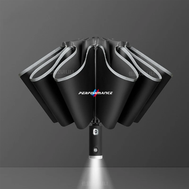 For BMW M F10 F15 F20 F30 G20 G30 E70 X1 X3 X4 X5 X7 E39 E46 E60 E90 Car Led Light Automatic Folding Windproof Sunshade Umbrella