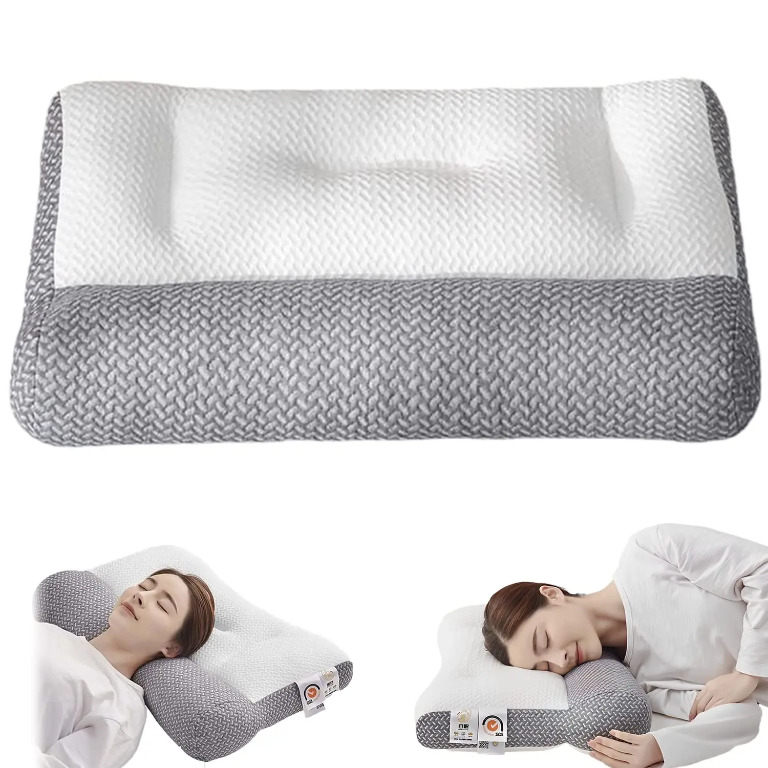 

Super Ergonomic Memory Orthopedic Pillow Slow Rebound Soft Memory Slepping Pillows Ergonomic Shaped Relax The Cervical For Adult