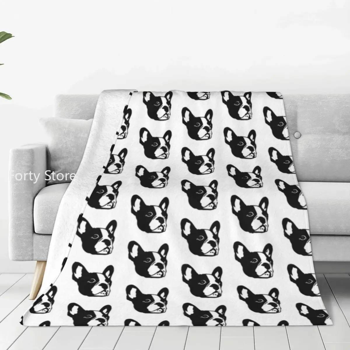 

French Bulldog Blanket Pet Dog Camping Flannel Throw Blanket Super Warm Living Room Custom Bedspread Birthday Present