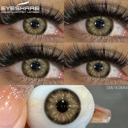 Vibrant Color Contact Lenses - Fashion Gray, Blue, and Green Options | Yearly Wear (MIKI - BROWN)