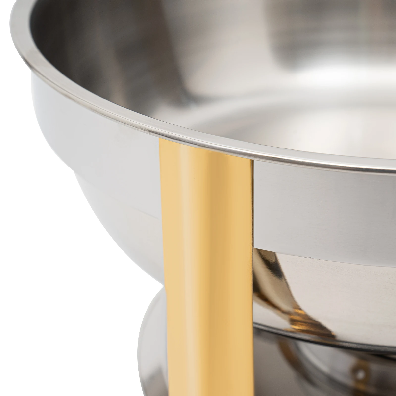 5-Quart Speisenwärmer-Set mit Glasdeckel & Brennstoffhalter, Wärmebehälter, Chafing Dish Buffet-Set, Runde Edelstahl-Chafing Dishes – Detail 13