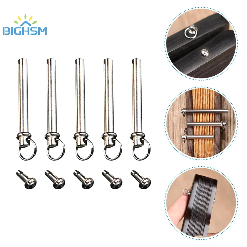 5 Sets Fan Accessories Hand Repairing Kit Pendant Light Metal Rivets For Folding Accessory Shaft Stainless Steel Nut folding fan,hand fan