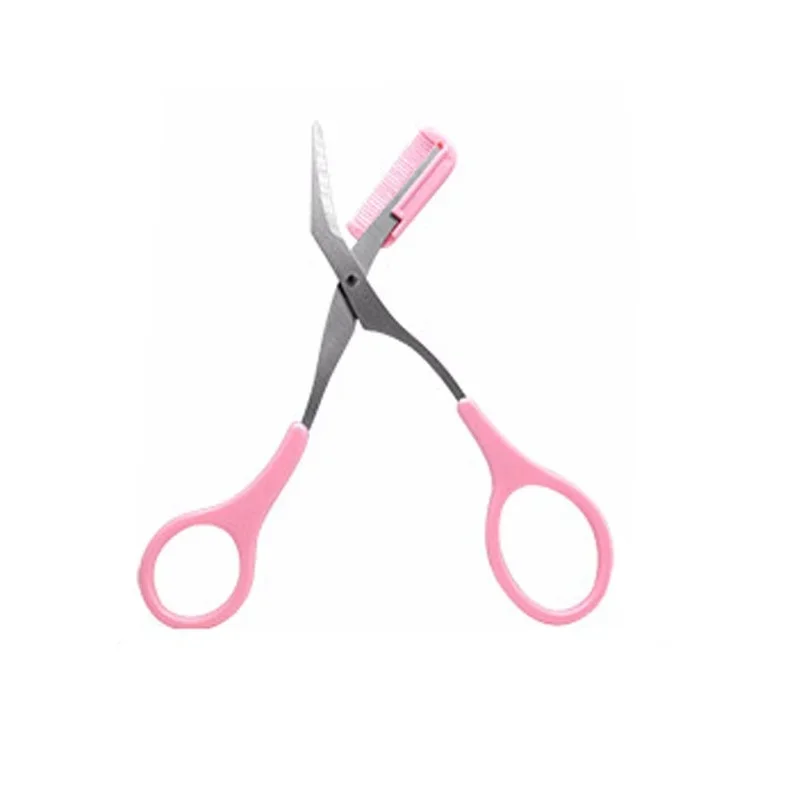 7 Colors Eyebrow Trimmer Scissor with Comb Facial Hair Removal Grooming Shaping Shaver Cosmetic Makeup Accessories