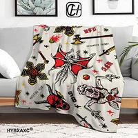 Things Stranger Terror Thin Wadding Blanket for Sofas Bedding Nap Blanket Sofa Winter Interior for Home Fluffy Flannel Throw 1
